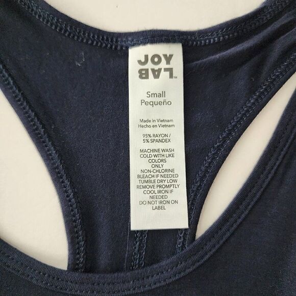 Nwt JoyLab - Size S - Women's Racerback Tank Top - Navy Blue - Picture 4 of 4